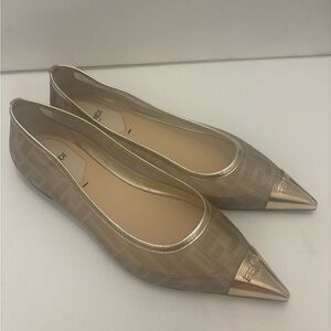 Fendi
Colibri FF Mesh Cap-Toe Ballerina Flats